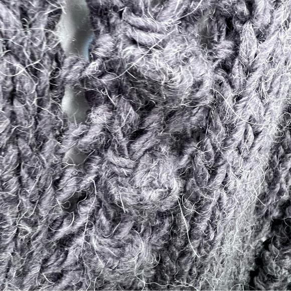 Carducci Grey Alpaca Wool Blend Crew Neck Size XL Open Knit Neutral - Picture 2 of 10